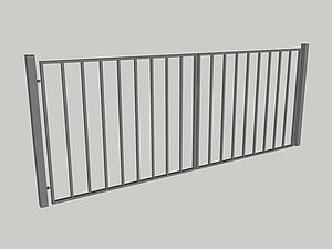 Wzór bramy dwuskrzydłowej, seria Basic, model B1