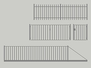 Wzór ogrodzenia posesyjnego, Seria Basic, Model B4