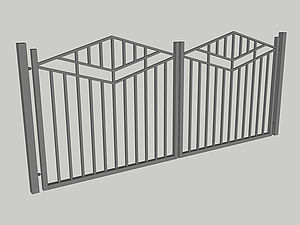 Wzór bramy dwuskrzydłowej, seria Abstraction, model AB3