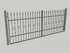 Wzór bramy dwuskrzydłowej, seria Classic, model C4