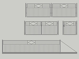 Wzór ogrodzenia posesyjnego, Seria Modern, Model M6