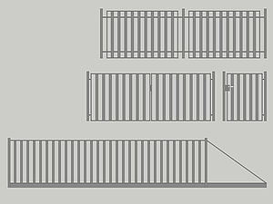 Wzór ogrodzenia posesyjnego, Seria Modern, Model M2