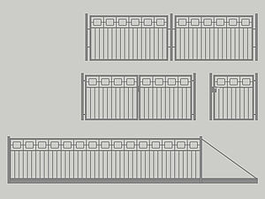 Wzór ogrodzenia posesyjnego, Seria Premium, Model PM2