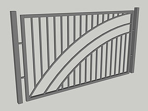 Wzór ogrodzenia posesyjnego Seria Abstraction: panel ogrodzeniowy, brama przesuwna, brama dwuskrzydłowa, furtka