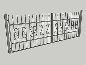 Wzór bramy dwuskrzydłowej, seria Classic, model C6