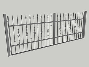 Wzór bramy dwuskrzydłowej, seria Classic, model C7