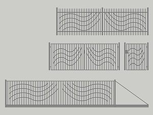 Wzór ogrodzenia posesyjnego, Seria Abstraction, Model AB7