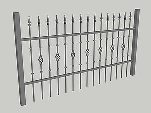 Wzór ogrodzenia, seria Classic, model C7