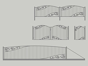 Wzór ogrodzenia posesyjnego, Seria Abstraction, Model AB5
