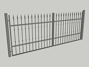 Wzór bramy dwuskrzydłowej, seria Classic, model C3