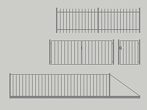 Wzór ogrodzenia posesyjnego, Seria Basic, Model B1