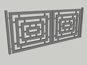 Wzór bramy dwuskrzydłowej, seria Abstraction, model AB1