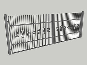 Wzór bramy dwuskrzydłowej, seria Premium, model PM6