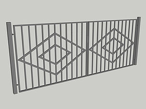 Wzór bramy dwuskrzydłowej, seria Modern, model M7
