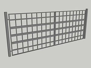 Wzór bramy dwuskrzydłowej, seria Basic, model B8