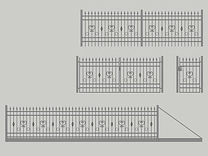 Wzór ogrodzenia posesyjnego, Seria Premium, Model PM4