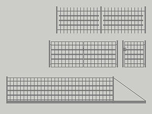 Wzór ogrodzenia posesyjnego, Seria Basic, Model B8