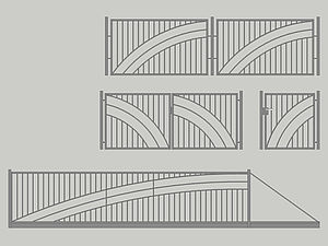 Wzór ogrodzenia posesyjnego, Seria Abstraction, Model AB4