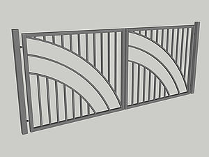 Wzór bramy dwuskrzydłowej, seria Abstraction, model AB4