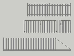 Wzór ogrodzenia posesyjnego, Seria Basic, Model B5