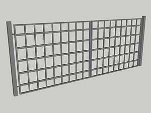 Wzór bramy dwuskrzydłowej, seria Basic, model B7