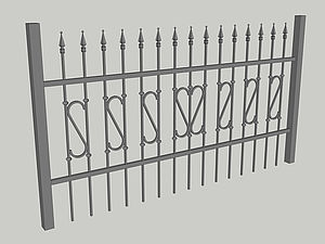 Wzór ogrodzenia, seria Classic, model C6