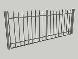 Wzór bramy dwuskrzydłowej, seria Basic, model B2