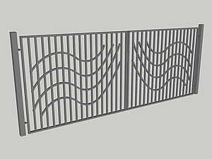 Wzór bramy dwuskrzydłowej, seria Abstraction, model AB7