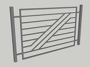 Wzór ogrodzenia, seria Abstraction, model AB6