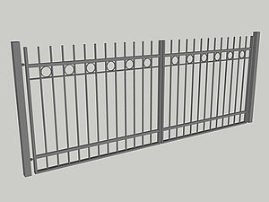 Wzór bramy dwuskrzydłowej, seria Classic, model C2