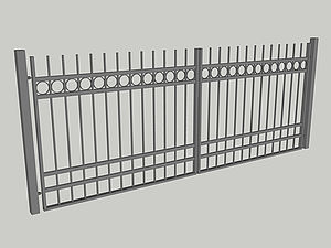 Wzór bramy dwuskrzydłowej, seria Classic, model C1