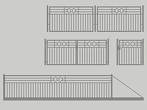 Wzór ogrodzenia posesyjnego, Seria Modern, Model M4