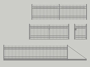 Wzór ogrodzenia posesyjnego, Seria Classic, Model C1