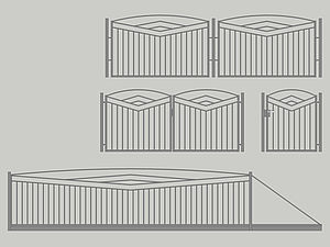 Wzór ogrodzenia posesyjnego, Seria Abstraction, Model AB2