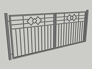 Wzór bramy dwuskrzydłowej, seria Modern, model M4
