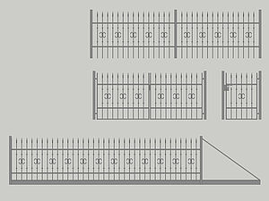 Wzór ogrodzenia posesyjnego, Seria Classic, Model C5