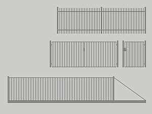 Wzór ogrodzenia posesyjnego, Seria Basic, Model B3